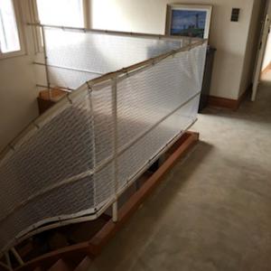 Réalisation d'une main courante en toile