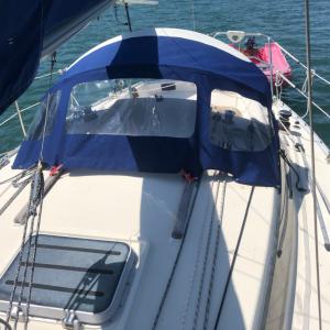 Réalisation d'un taud de cockpit